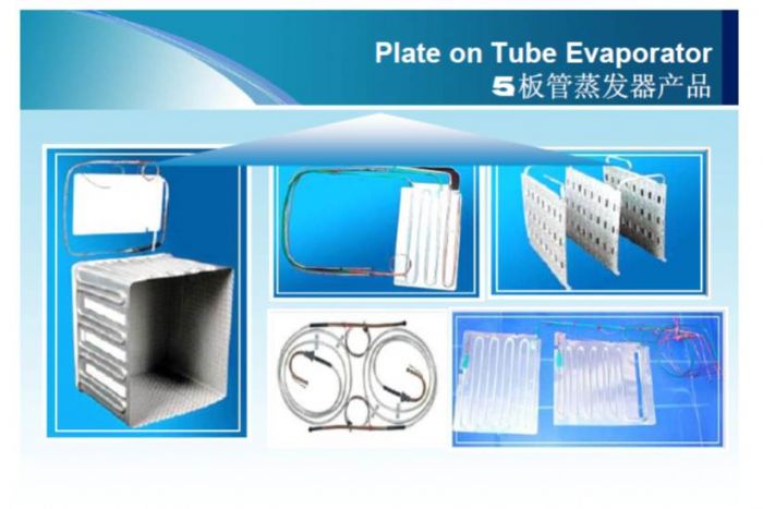 Evaporador sobre plato (Plate on tube evaporator)